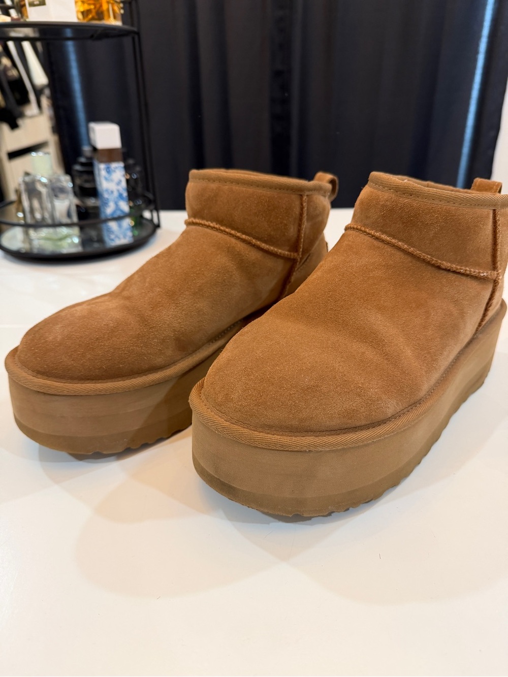 UGG Suede Platform Ankle Shoes